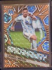 Lionel Messi [Orange Fluorescent] #10 Soccer Cards 2021 Panini Mosaic Road to FIFA World Cup Breakaway Prices