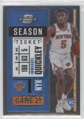 Immanuel Quickley #3 Basketball Cards 2020 Panini Contenders Optic Rookies Asia Prices
