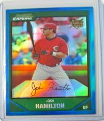 Josh Hamilton [Blue Refractor] Baseball Cards 2007 Bowman Chrome Prices