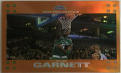 Kevin Garnett [Orange Refractor] Basketball Cards 2007 Topps Chrome Prices