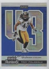 Troy Polamalu [Blue] #BTN-10 Football Cards 2020 Panini Playoff Behind the Numbers Prices
