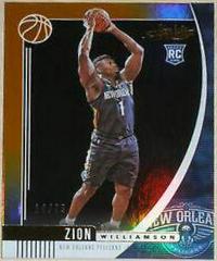 Zion Williamson [Orange] Basketball Cards 2019 Panini Absolute Memorabilia Prices