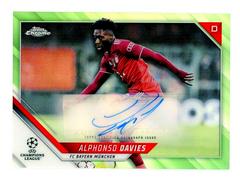 Alphonso Davies [Neon Green Refractor] #CA-AD Soccer Cards 2021 Topps Chrome UEFA Champions League Autographs Prices