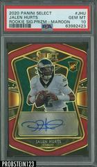 Jalen Hurts [Maroon Prizm] Football Cards 2020 Panini Select Rookie Signatures Prices