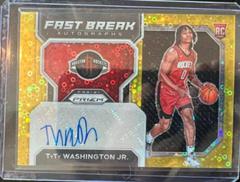 TyTy Washington Jr. [Gold] #FBR-TTW Basketball Cards 2022 Panini Prizm Fast Break Rookie Autographs Prices