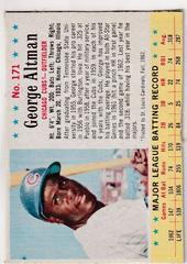 George Altman [Hand Cut] #171 Baseball Cards 1963 Post Cereal Prices