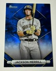 Jackson Merrill [Blue] Baseball Cards 2023 Bowman Sterling Prices