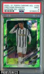 Cristiano Ronaldo [Green] #100 Soccer Cards 2020 Topps Chrome UEFA Champions League Sapphire Prices