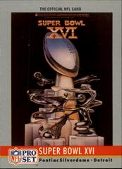 Super Bowl XVI #16 Football Cards 1990 Pro Set Theme Art Prices
