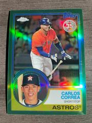 Carlos Correa [Green] #83T-5 Baseball Cards 2018 Topps Chrome 1983 Prices