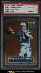 Peyton Manning [Retrofractor] #25 Football Cards 2001 Topps Heritage Prices