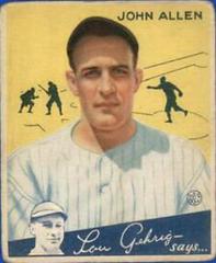 John Allen Baseball Cards 1934 Goudey Prices