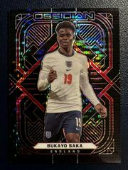 Bukayo Saka [Electric Etch Red Pulsar] Soccer Cards 2021 Panini Obsidian Prices