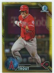 Mike Trout [Gold] #BNR-1 Baseball Cards 2016 Bowman Chrome National Refractors Prices