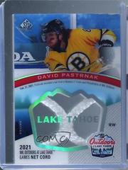 David Pastrnak Hockey Cards 2021 SP Game Used NHL Lake Tahoe Games Net Cord Relics Prices