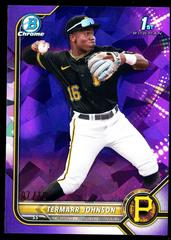 Termarr Johnson [Sapphire Purple] #BDC-130 Baseball Cards 2022 Bowman Draft Chrome Prices