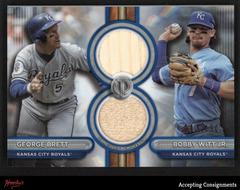 George Brett / Bobby Witt Jr. [Blue Dual Player] #DR2-BW Baseball Cards 2024 Topps Tribute Dual Relic Prices