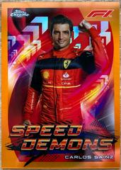 Carlos Sainz [Orange] #SD-CS Racing Cards 2022 Topps Chrome Formula 1 Speed Demons Prices
