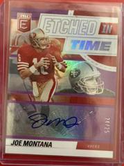 Joe Montana [Purple] Football Cards 2022 Panini Donruss Elite Etched in Time Signatures Prices