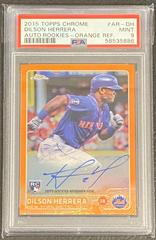 Dilson Herrera [Orange Refractor] #AR-DH Baseball Cards 2015 Topps Chrome Autograph Rookies Prices