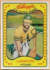 Rick Langford #55 Baseball Cards 1981 Kellogg's Prices