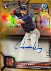 Connor Wong [Gold Refractor] #CRA-CW Baseball Cards 2022 Bowman Chrome Rookie Autographs Prices