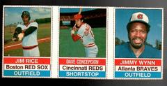 Dave Concepcion, Jim Rice, Jimmy Wynn [L Panel Hand Cut] Baseball Cards 1976 Hostess Prices