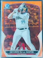 Deyvison De Los Santos [Orange] #BCP-158 Baseball Cards 2023 Bowman Chrome Prospects Sapphire Prices