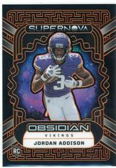 Jordan Addison [Orange Electric Etch] #19 Football Cards 2023 Panini Obsidian Supernova Prices