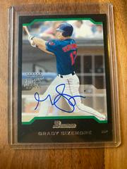 Grady Sizemore [Autograph] Baseball Cards 2004 Bowman Prices