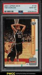 Tim Duncan #149 Basketball Cards 2001 Upper Deck Prices