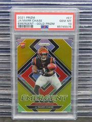 Ja'Marr Chase [Gold Prizm] #E-7 Football Cards 2021 Panini Prizm Emergent Prices