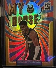 Giannis Antetokounmpo [Gold] #4 Basketball Cards 2021 Panini Donruss Optic My House Prices