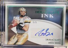 Drew Brees [Emerald] #IN-DBR Football Cards 2022 Panini Immaculate Collegiate Ink Autographs Prices