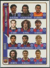 Indice Barcelona Soccer Cards 2004 Mundi Cromo Liga Prices
