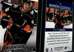 Trevor Zegras #RA-7 Hockey Cards 2021 Upper Deck Credentials Rookie Arrivals Prices