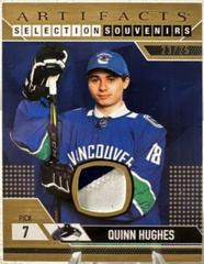 Quinn Hughes [Premium] #SS-QH Hockey Cards 2023 Upper Deck Artifacts Selection Souvenirs Prices