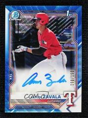 Aaron Zavala [Blue Wave Refractor] Baseball Cards 2021 Bowman Draft Pick Chrome Autographs Prices