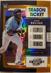 Vidal Brujan [Neon Orange] #8 Baseball Cards 2022 Panini Chronicles Contenders Optic Prices