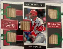 Barry Larkin [Emerald] #FCS-BL Baseball Cards 2022 Panini Three and Two Full Count Swatches Prices