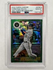 Christian Yelich [Green] #87BC-6 Baseball Cards 2022 Topps Chrome 1987 Prices
