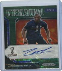 Anthony Martial [Green Wave] Soccer Cards 2022 Panini Prizm World Cup International Ink Autograph Prices