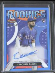 Ezequiel Duran [Blue] Baseball Cards 2023 Topps Finest Rookies Design Variation Autographs Prices