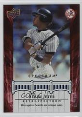 Derek Jeter [Red] #DJ9 Baseball Cards 2008 Upper Deck Spectrum Jeter Retrospectrum Prices