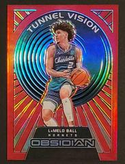 LaMelo Ball [Red Flood] #1 Basketball Cards 2021 Panini Obsidian Tunnel Vision Prices