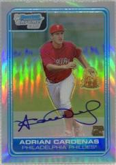 Adrian Cardenas [Refractor Autograph] Baseball Cards 2006 Bowman Chrome Draft Picks Prices