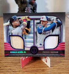 Ronald Acuna Jr. , Freddie Freeman [Purple] Baseball Cards 2022 Topps Tribute Dual Relics 2 Prices