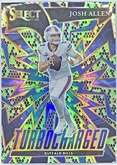 Josh Allen [Green and Black Snakeskin] #TUR-17 Football Cards 2021 Panini Select Turbocharged Prices