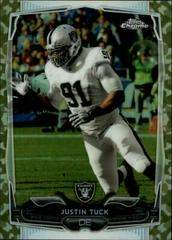 Justin Tuck [Camo Refractor] #3 Football Cards 2014 Topps Chrome Prices