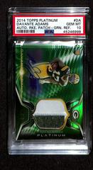Davante Adams [Green Refractor] Football Cards 2014 Topps Platinum Autograph Rookie Patch Prices